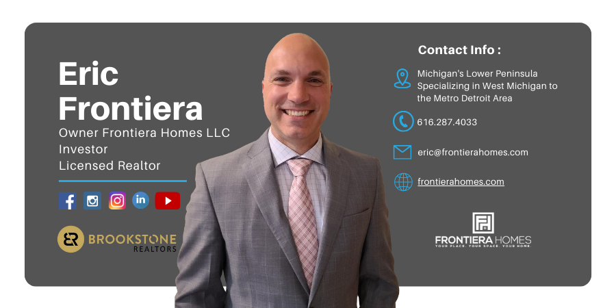 Eric Frontiera, Owner Frontiera Homes LLC, Licensed Realtor, Brookstone Realtors